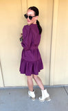 Plum Belted Dress