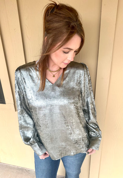 Silver Holiday Top