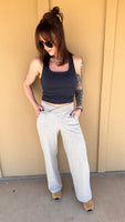 Heather Grey Wide Leg Sweatpants