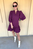 Plum Belted Dress