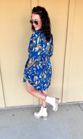 Navy Floral Dress