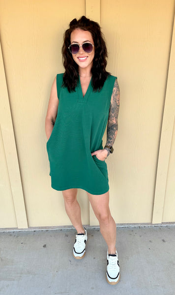 Green Collared Dress