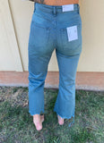 Teal Vervet Distressed Jeans