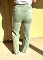 Olive High Rise Wide Pants