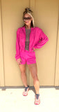 Pink Athletic Cropped Jacket