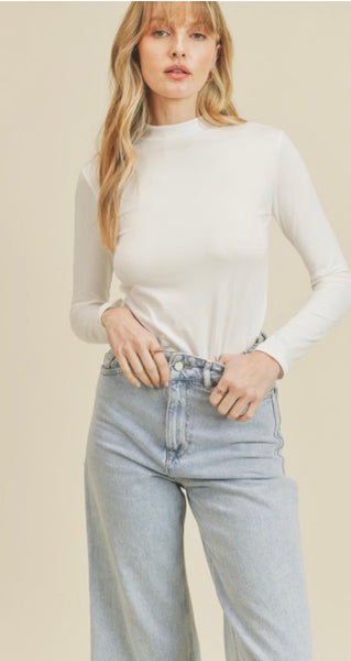 Ivory Turtle Neck Top